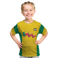 Custom Benin Football Kid T Shirt Go Champions Les Guepards - Wonder Print Shop