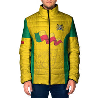 Custom Benin Football Padded Jacket Go Champions Les Guepards - Wonder Print Shop