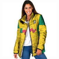 Custom Benin Football Padded Jacket Go Champions Les Guepards - Wonder Print Shop