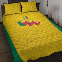 Benin Football Quilt Bed Set Go Champions Les Guepards - Wonder Print Shop