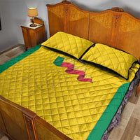 Benin Football Quilt Bed Set Go Champions Les Guepards - Wonder Print Shop