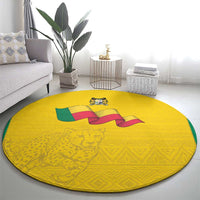Benin Football Round Carpet Go Champions Les Guepards - Wonder Print Shop