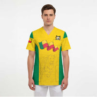 Custom Benin Football Scrub Top Go Champions Les Guepards - Wonder Print Shop