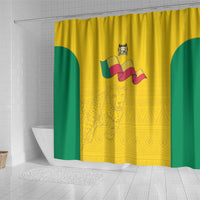 Benin Football Shower Curtain Go Champions Les Guepards - Wonder Print Shop