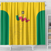 Benin Football Shower Curtain Go Champions Les Guepards - Wonder Print Shop