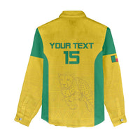 Custom Benin Football Women Casual Shirt Go Champions Les Guepards - Wonder Print Shop