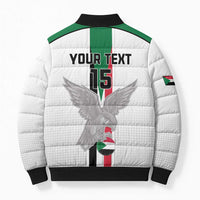 Custom Sudan Football Bomber Puffer Jacket Go Champions Falcons of Jediane - Wonder Print Shop