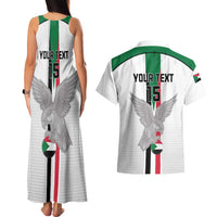 Custom Sudan Football Couples Matching Tank Maxi Dress and Hawaiian Shirt Go Champions Falcons of Jediane - Wonder Print Shop