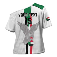 Custom Sudan Football Cross Shoulder Shirt Go Champions Falcons of Jediane - Wonder Print Shop