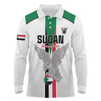 Custom Sudan Football Long Sleeve Polo Shirt Go Champions Falcons of Jediane - Wonder Print Shop