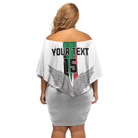 Custom Sudan Football Off Shoulder Short Dress Go Champions Falcons of Jediane - Wonder Print Shop