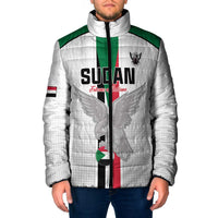 Custom Sudan Football Padded Jacket Go Champions Falcons of Jediane - Wonder Print Shop