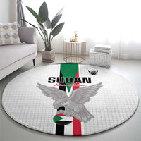 Sudan Football Round Carpet Go Champions Falcons of Jediane - Wonder Print Shop