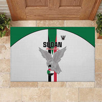 Sudan Football Rubber Doormat Go Champions Falcons of Jediane - Wonder Print Shop