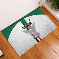 Sudan Football Rubber Doormat Go Champions Falcons of Jediane - Wonder Print Shop