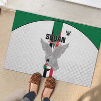 Sudan Football Rubber Doormat Go Champions Falcons of Jediane - Wonder Print Shop