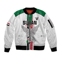Custom Sudan Football Sleeve Zip Bomber Jacket Go Champions Falcons of Jediane - Wonder Print Shop