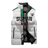 Custom Sudan Football Sleeveless Puffer Jacket Go Champions Falcons of Jediane - Wonder Print Shop