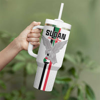 Custom Sudan Football Tumbler With Handle Go Champions Falcons of Jediane - Wonder Print Shop