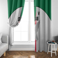 Sudan Football Window Curtain Go Champions Falcons of Jediane - Wonder Print Shop