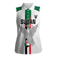 Custom Sudan Football Women Sleeveless Polo Shirt Go Champions Falcons of Jediane - Wonder Print Shop