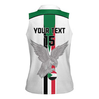 Custom Sudan Football Women Sleeveless Polo Shirt Go Champions Falcons of Jediane - Wonder Print Shop