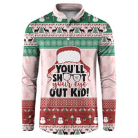 Christmas Story Button Sweatshirt You'll Shoot Your Eye Out - Wonder Print Shop