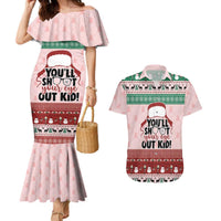 Christmas Story Couples Matching Mermaid Dress and Hawaiian Shirt You'll Shoot Your Eye Out - Wonder Print Shop