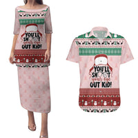 Christmas Story Couples Matching Puletasi and Hawaiian Shirt You'll Shoot Your Eye Out - Wonder Print Shop
