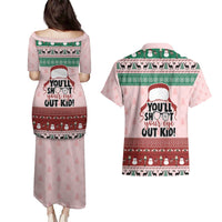 Christmas Story Couples Matching Puletasi and Hawaiian Shirt You'll Shoot Your Eye Out - Wonder Print Shop