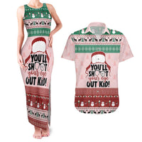 Christmas Story Couples Matching Tank Maxi Dress and Hawaiian Shirt You'll Shoot Your Eye Out - Wonder Print Shop