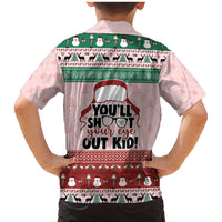 Christmas Story Family Matching Mermaid Dress and Hawaiian Shirt You'll Shoot Your Eye Out - Wonder Print Shop