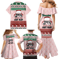 Christmas Story Family Matching Mermaid Dress and Hawaiian Shirt You'll Shoot Your Eye Out - Wonder Print Shop
