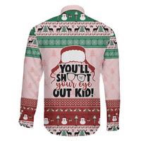 Christmas Story Family Matching Mermaid Dress and Hawaiian Shirt You'll Shoot Your Eye Out - Wonder Print Shop