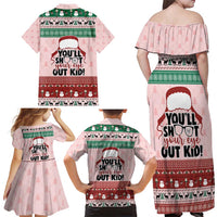 Christmas Story Family Matching Off Shoulder Maxi Dress and Hawaiian Shirt You'll Shoot Your Eye Out - Wonder Print Shop