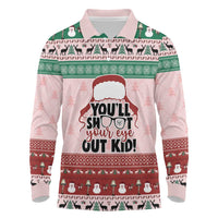 Christmas Story Long Sleeve Polo Shirt You'll Shoot Your Eye Out - Wonder Print Shop