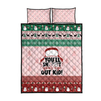 Christmas Story Quilt Bed Set You'll Shoot Your Eye Out - Wonder Print Shop