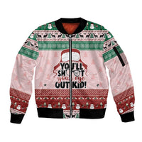Christmas Story Sleeve Zip Bomber Jacket You'll Shoot Your Eye Out - Wonder Print Shop