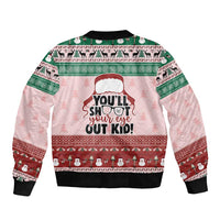 Christmas Story Sleeve Zip Bomber Jacket You'll Shoot Your Eye Out - Wonder Print Shop