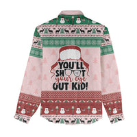 Christmas Story Women Casual Shirt You'll Shoot Your Eye Out - Wonder Print Shop