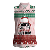 Christmas Story Women Sleeveless Polo Shirt You'll Shoot Your Eye Out - Wonder Print Shop