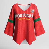 Custom Portugal Football Kimono Sleeve Blouse Never Back Down 2026