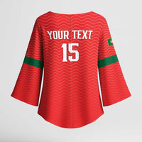 Custom Portugal Football Kimono Sleeve Blouse Never Back Down 2026