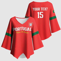 Custom Portugal Football Kimono Sleeve Blouse Never Back Down 2026