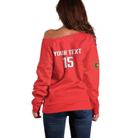 Custom Portugal Football Off Shoulder Sweater Never Back Down 2026