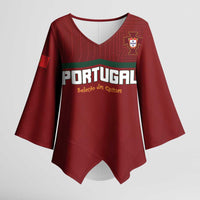 Custom Portugal Football 2026 Kimono Sleeve Blouse Vamos Portugal