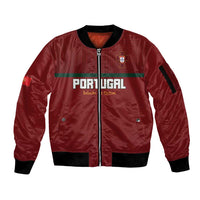 Custom Portugal Football 2026 Sleeve Zip Bomber Jacket Vamos Portugal