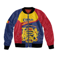 Personalised Chad Bomber Jacket Coat Of Arms - African Pattern
