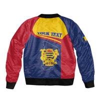 Personalised Chad Bomber Jacket Coat Of Arms - African Pattern