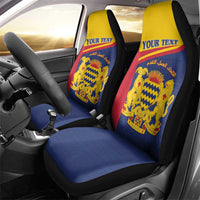 Personalised Chad Car Seat Cover Coat Of Arms - African Pattern